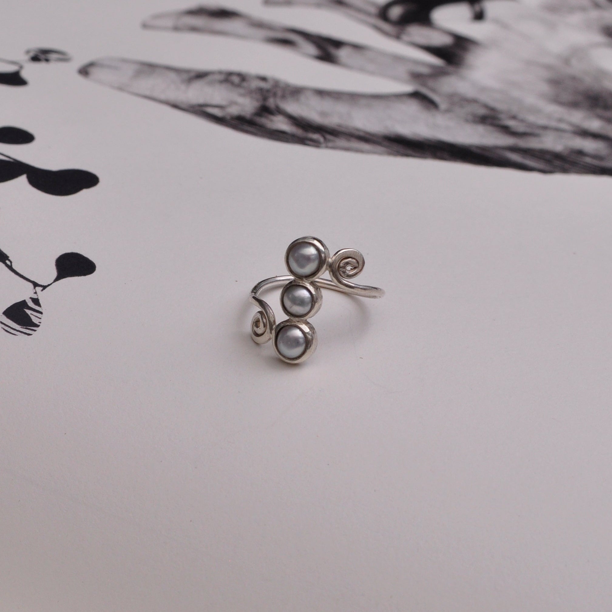 Anillo perlas