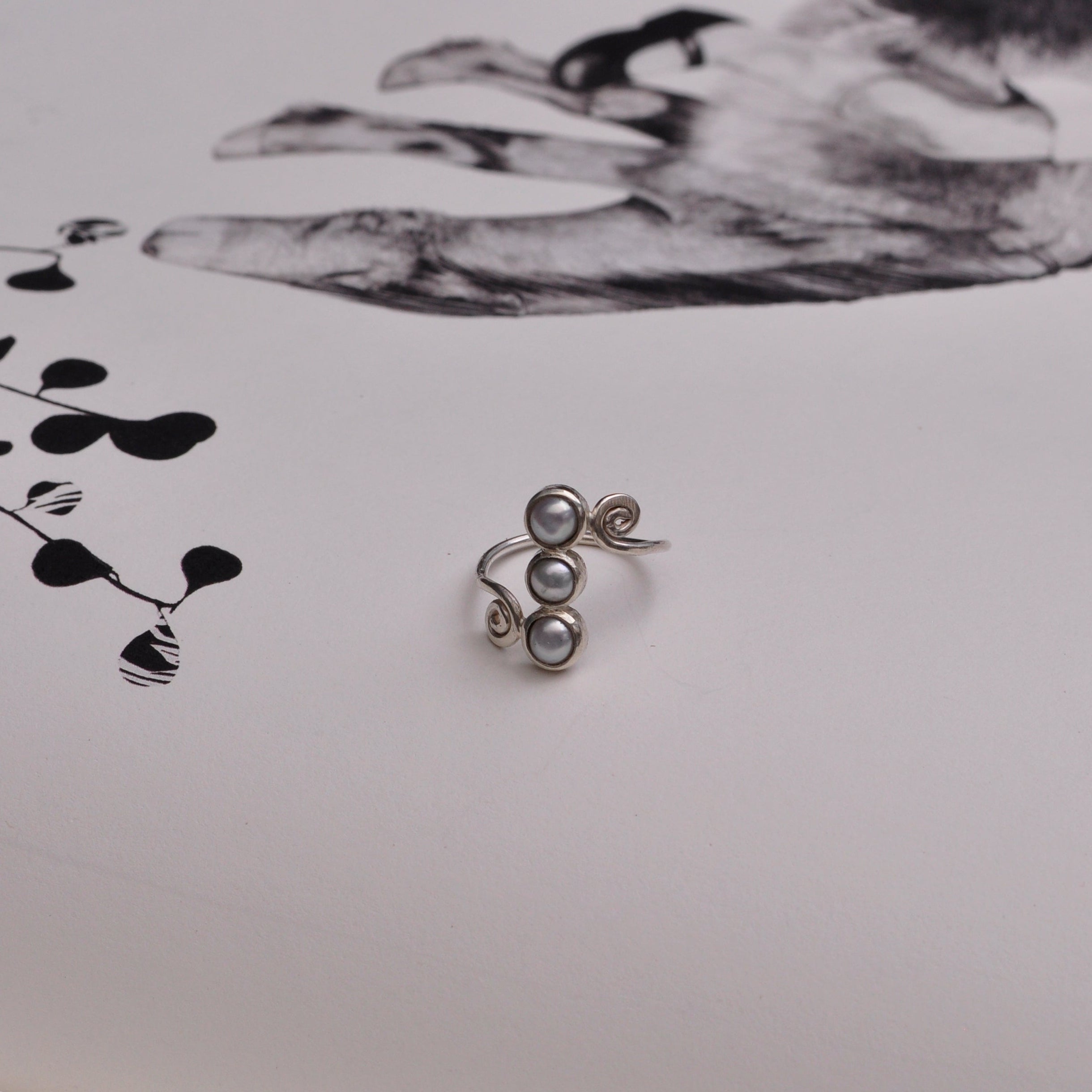 Anillo perlas