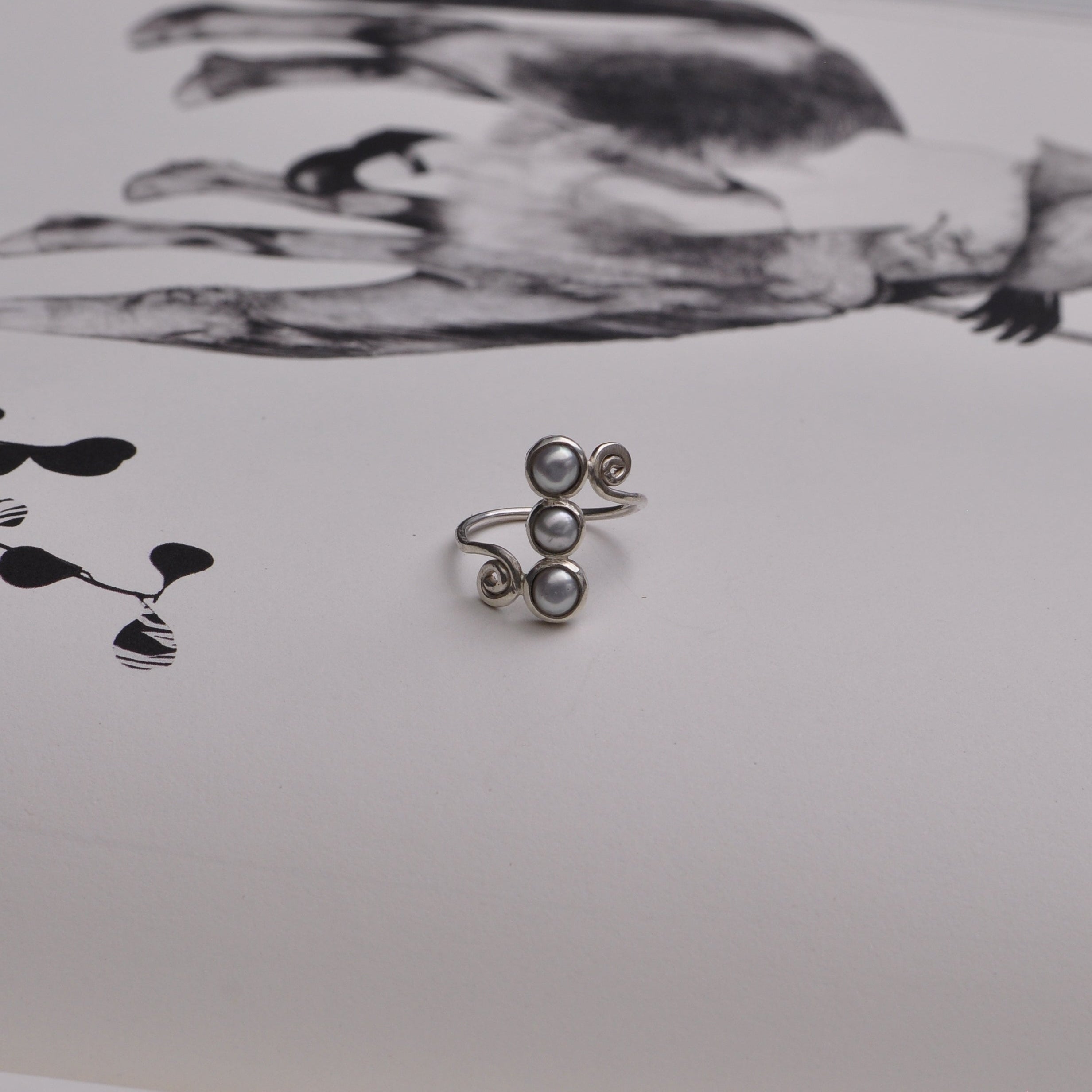 Anillo perlas