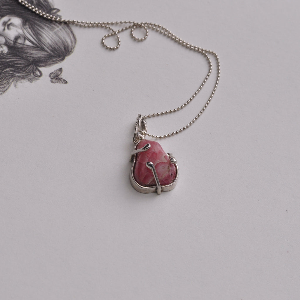 Collar rodocrosita