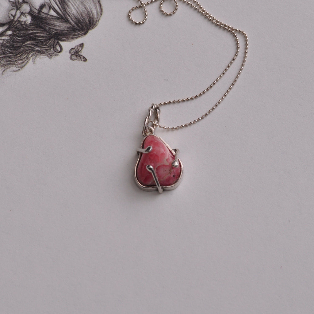 Collar rodocrosita