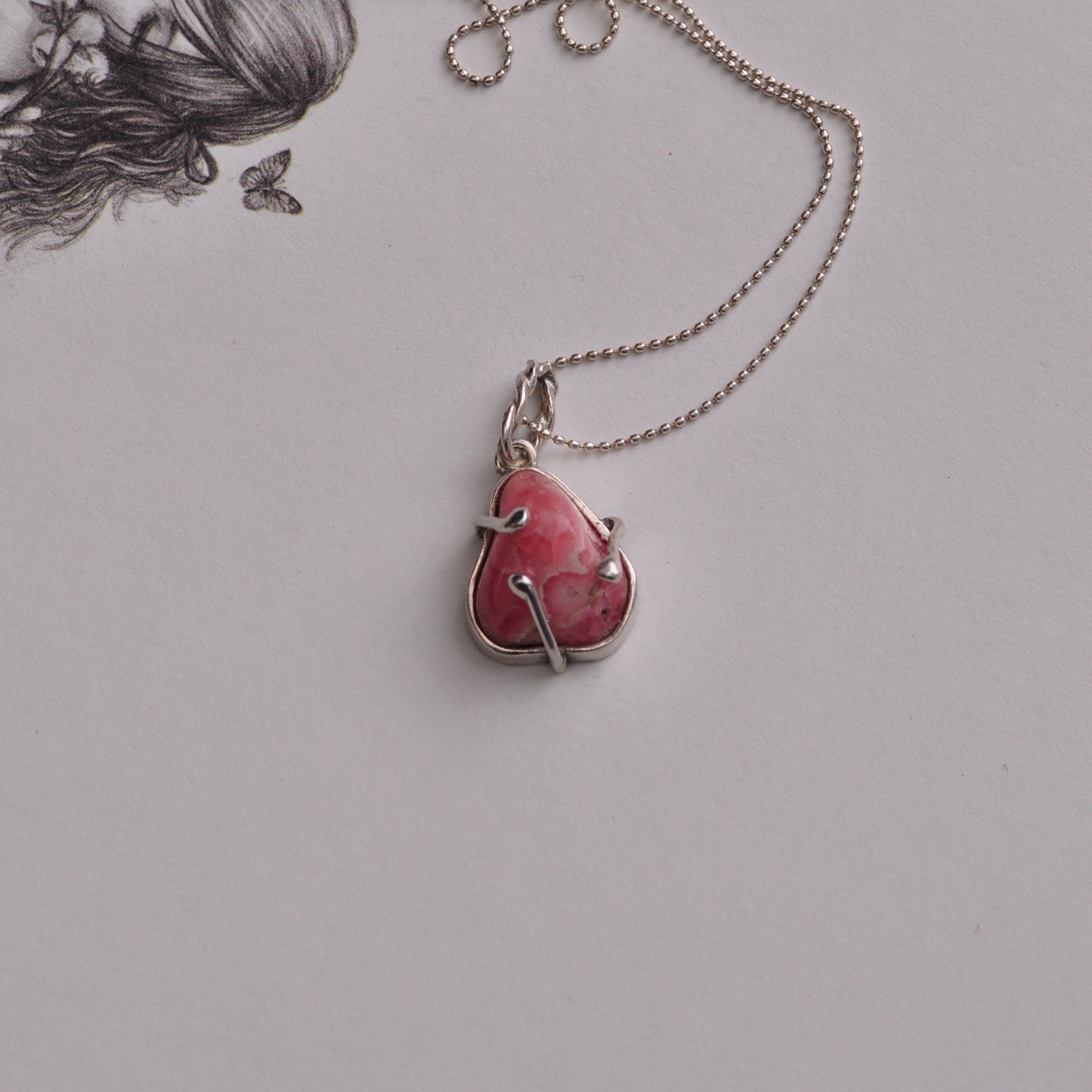 Collar rodocrosita
