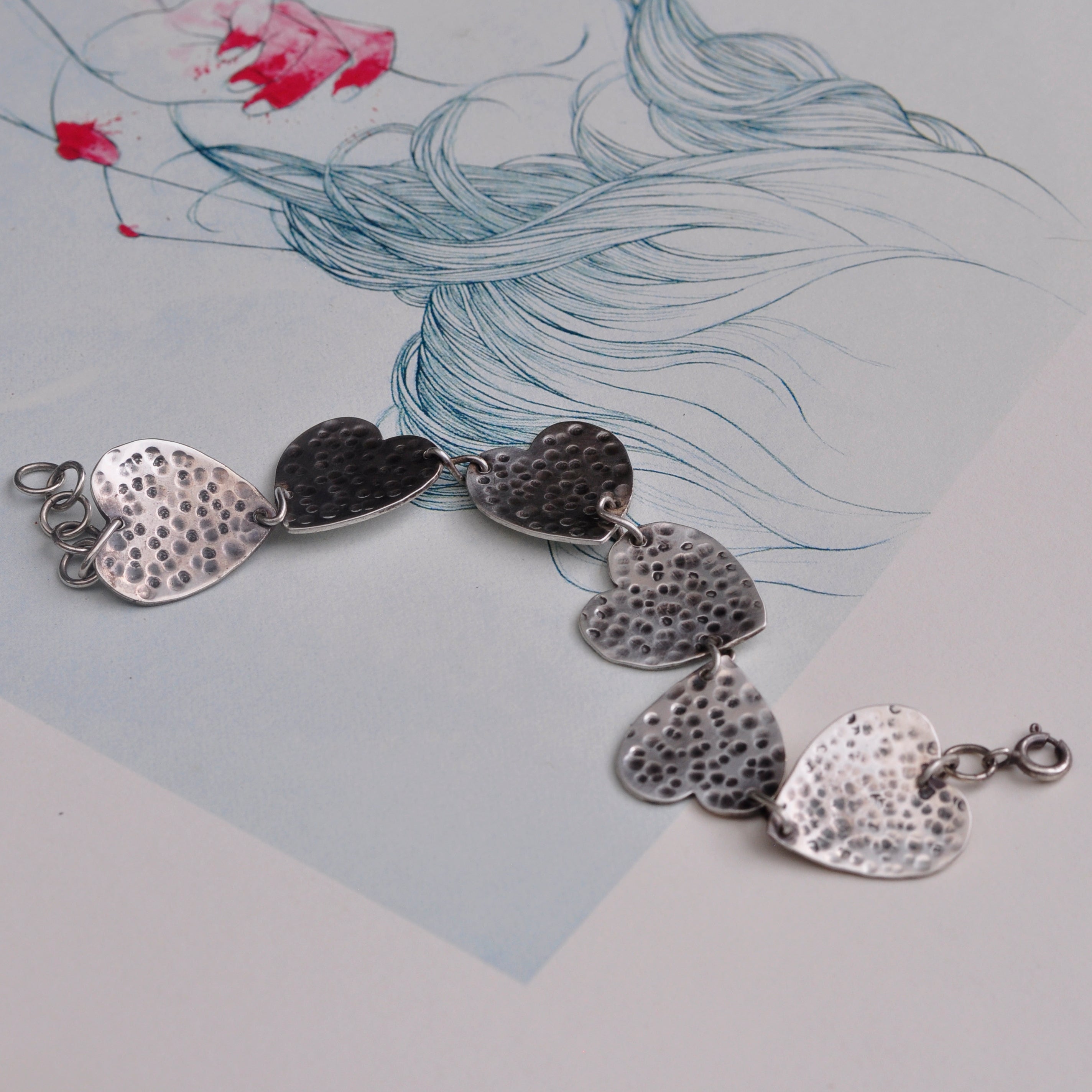 Pulsera corazones