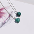 Collar corazón malaquita