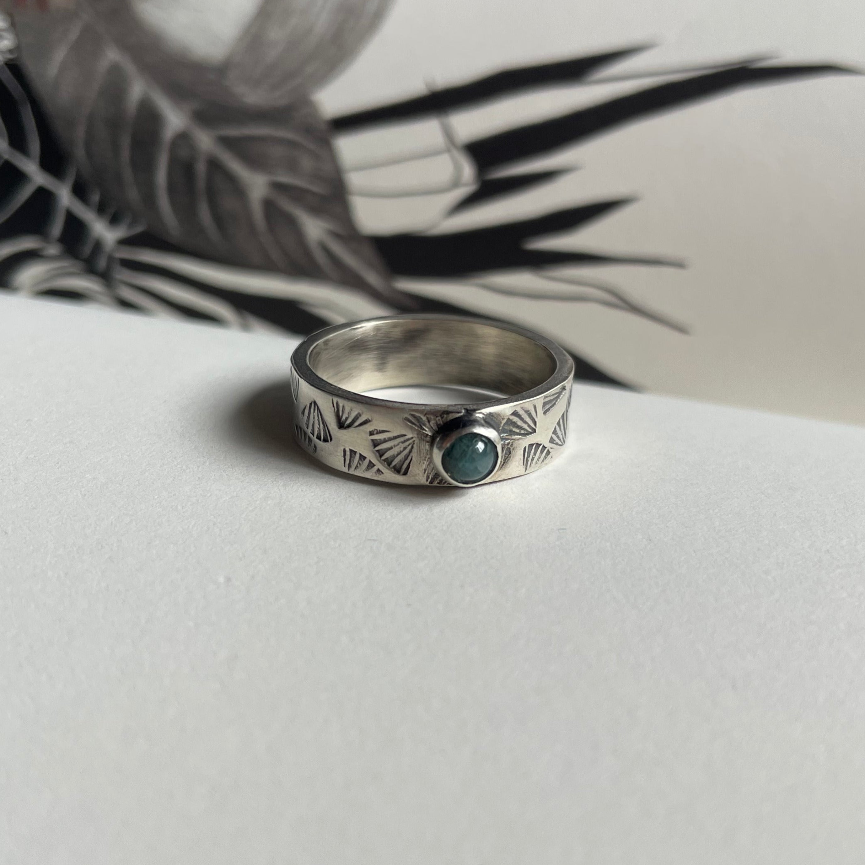 Anillo turmalina ojo de gato