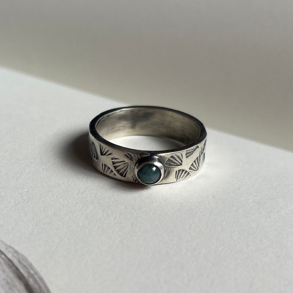 Anillo turmalina ojo de gato