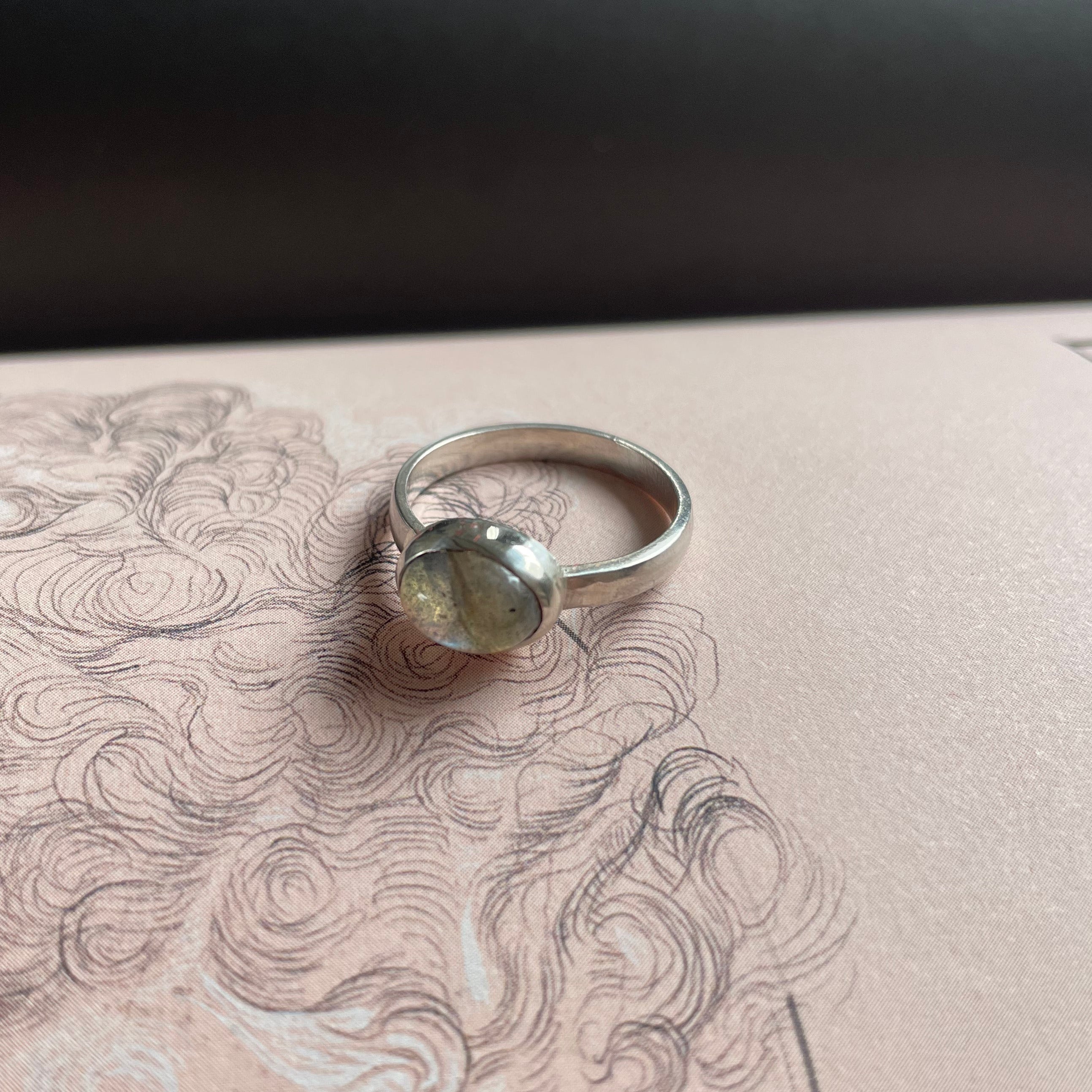 Anillo de Labradorita