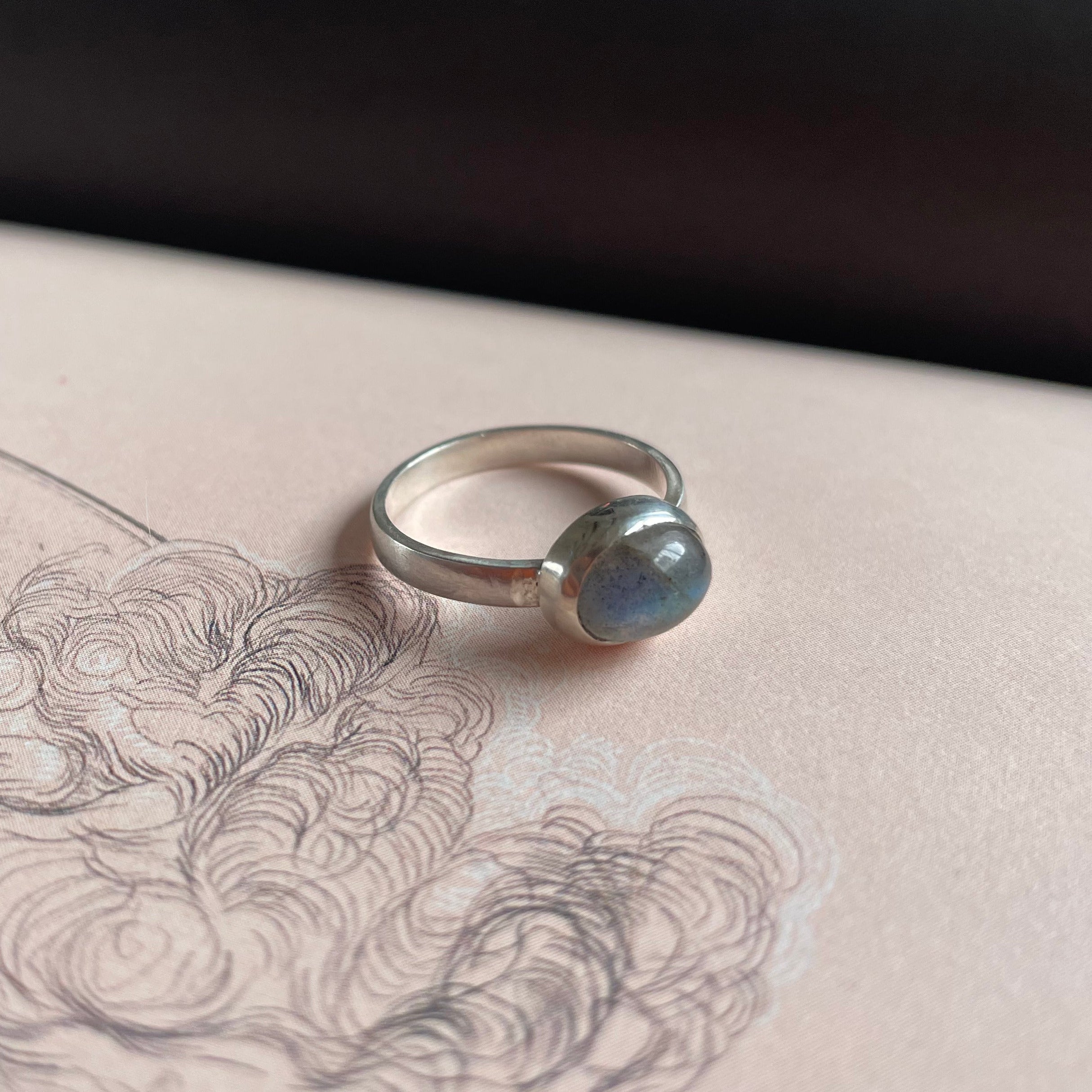 Anillo de Labradorita