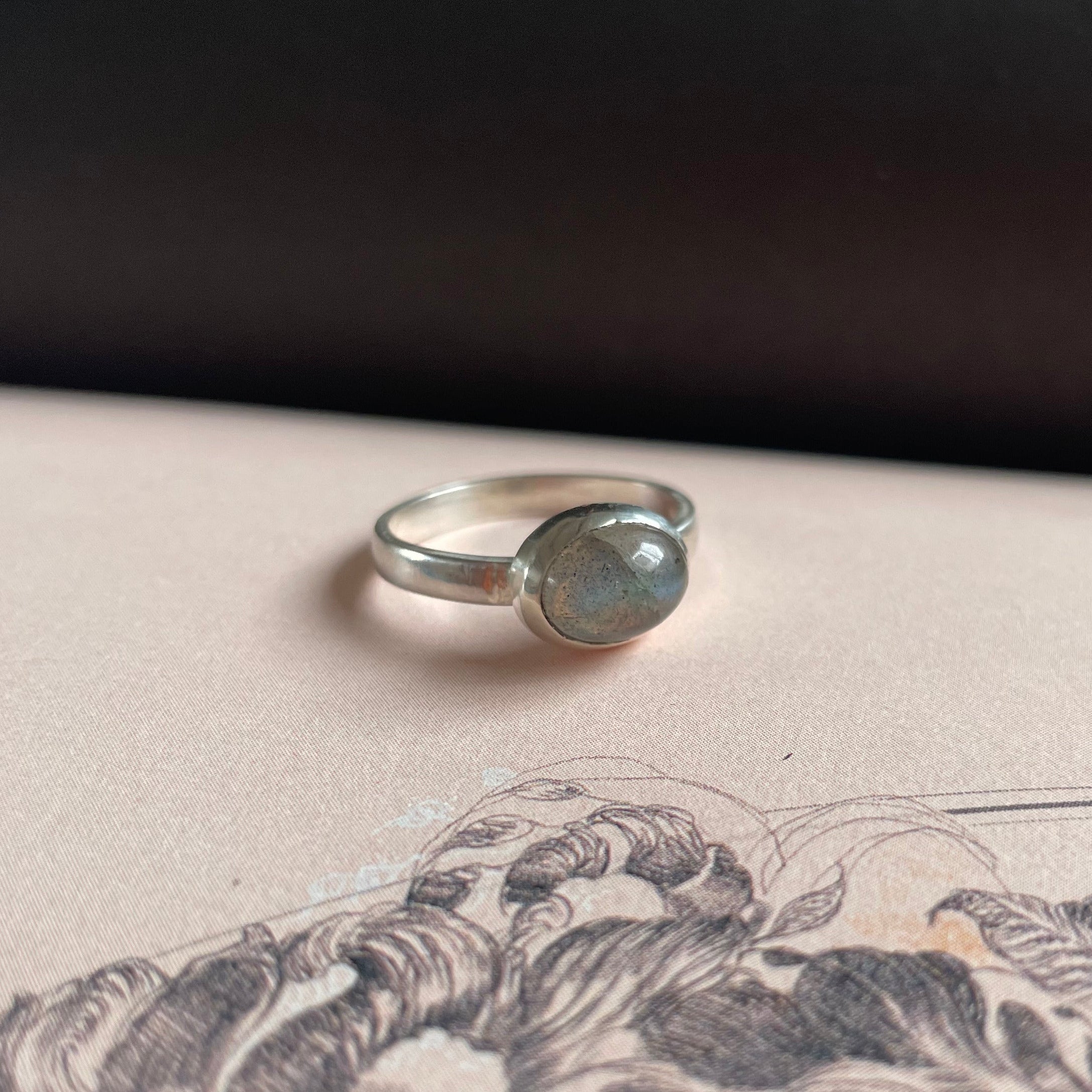Anillo de Labradorita
